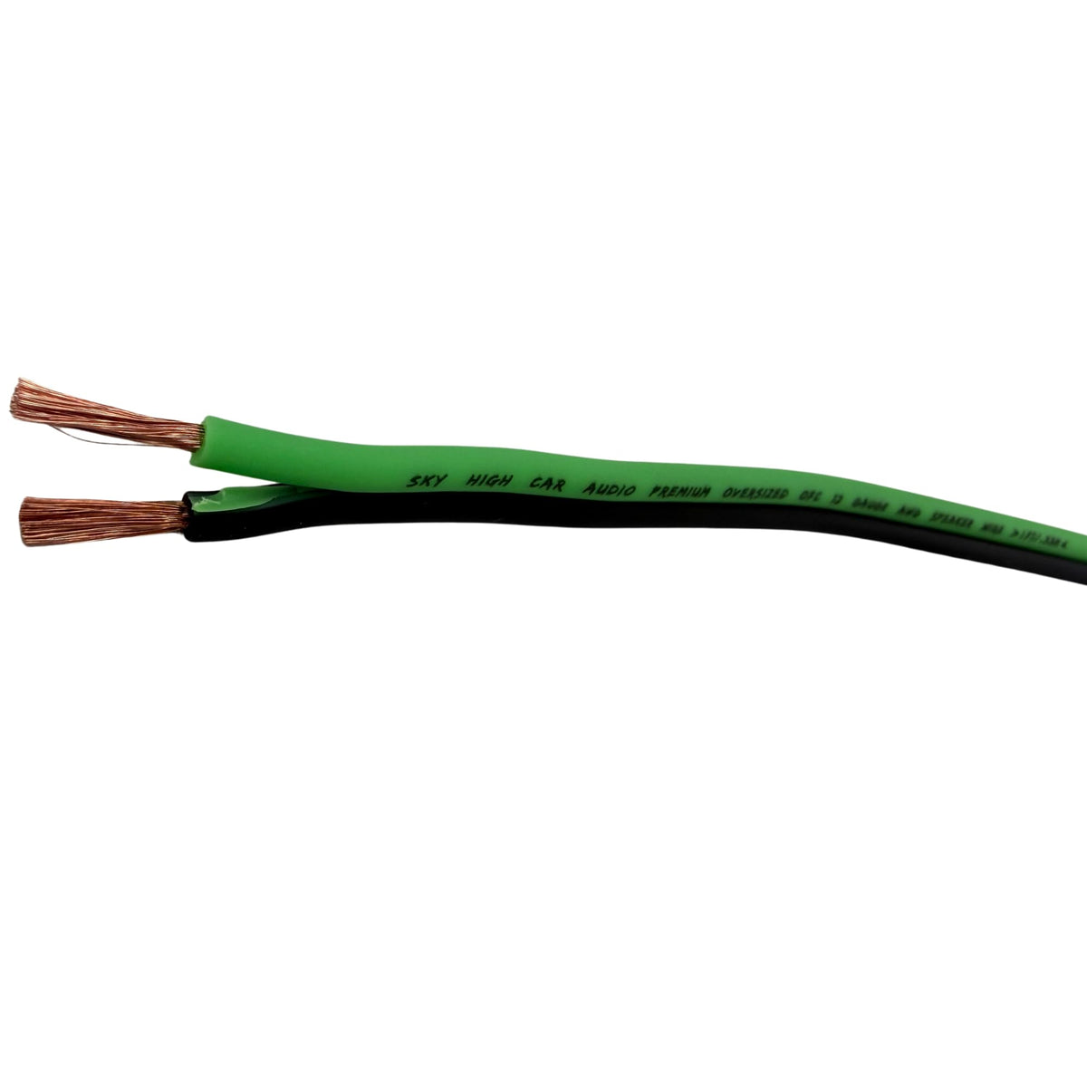 100' feet True 12 Gauge AWG OFC Speaker Wire Green/Black Car Home Audio