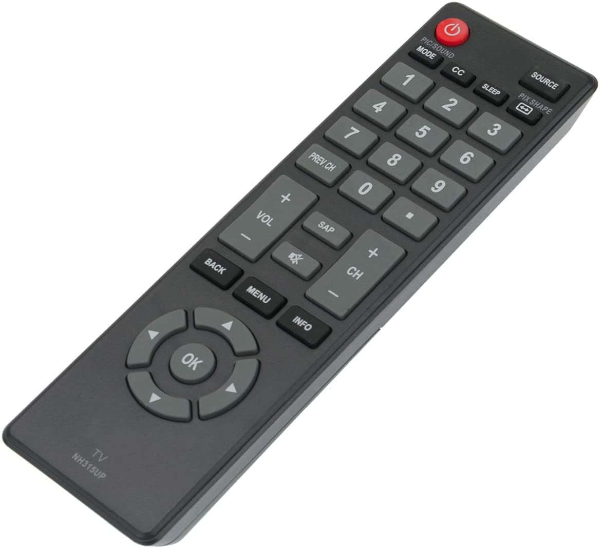 Replacement Remote Control for Sanyo NH312UP TV FW32D08F FW32D08F-B FW40D48F-B FW43D47F FW50D48F FW50D36F FW50D36F-B
