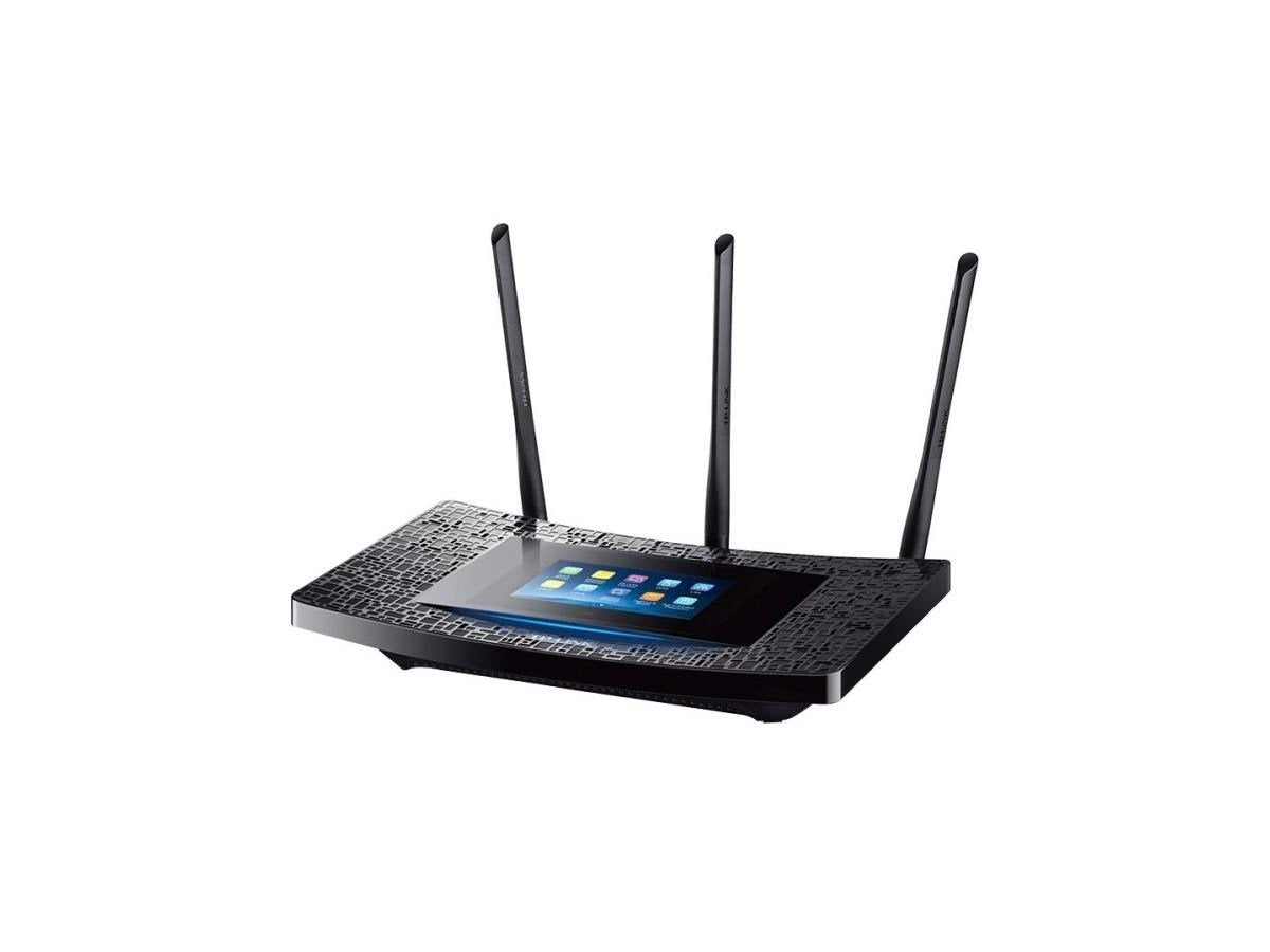 TP-Link AC1900 Desktop Wi-Fi Range Extender w/Touchscreen Interface (RE590T), Black