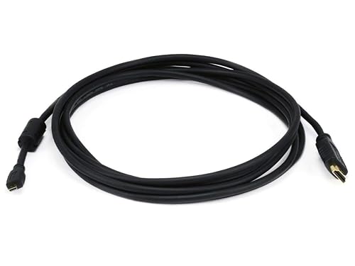 Monoprice 6ft 34AWG Standard Speed HDMI Cable With Ethernet w/ Ferrite Core - HDMI Micro Connector male to HDMI Connector male - B