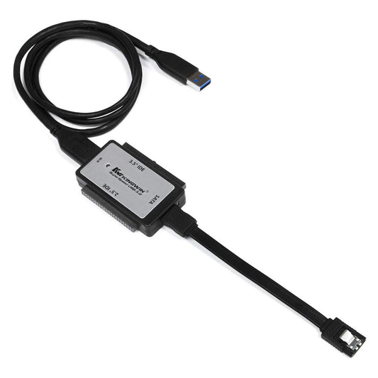 Kingwin USB 3.0 to SSD/SATA/IDE Universal Adapter for 2.5 Inch, 3.5 Inch, 5.25 Inch Hard Drives. Compatible w/ (SATA I/II/III) HDD, [Hot Swappable], 5