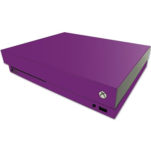 MightySkins Skin Compatible with Microsoft One X Console Only - Solid Purple | Protective, Durable, and Unique Vinyl Decal wrap Cover | Easy to Apply