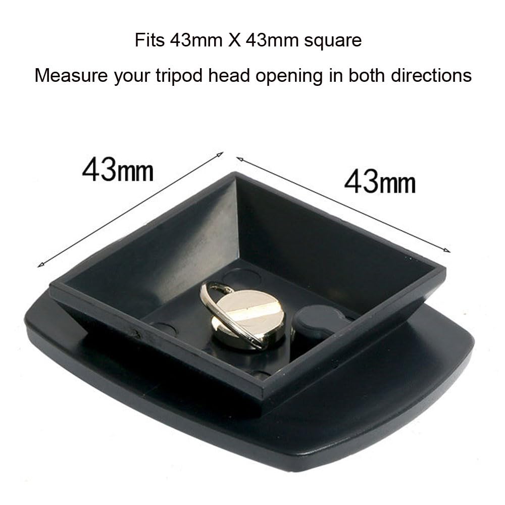 Harwerrel 2 Pack Tripod Quick Release Plate Camera Mount Adapter Replacement for Amazon Basics 60" Velbon CX-444 CX-888 CX-460 CX-460mini CX-470