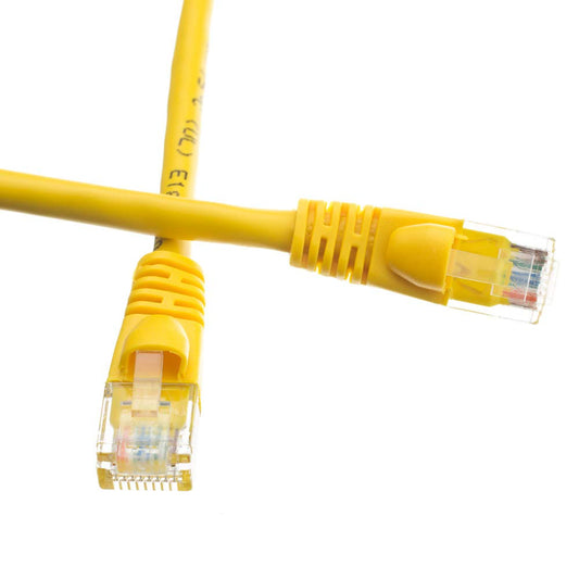 CableWholesale Cat6a UTP Ethernet Cable, 10 Gigabit, 500MHz, 50 ft, Yellow