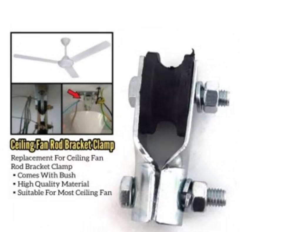mkki Ceiling Fan Pipe Clip/Bush, Fan Accessories Fan Clamp/Ceiling Fan Wall Mount Hook Bracket Hammock