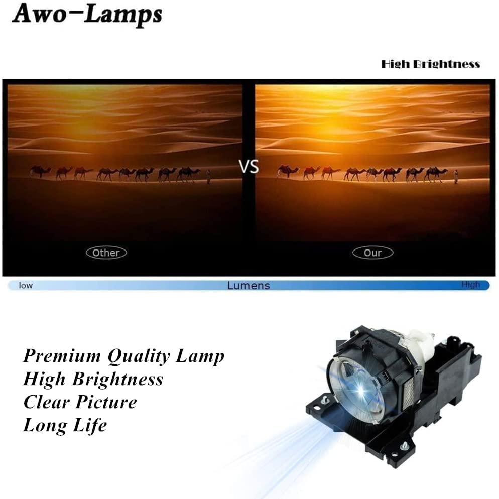AWO 003-120457-01/003-002118-01 Premium Replacement Lamp Bulb with Housing for Christie LW400,LX400,LWU420 Projectors