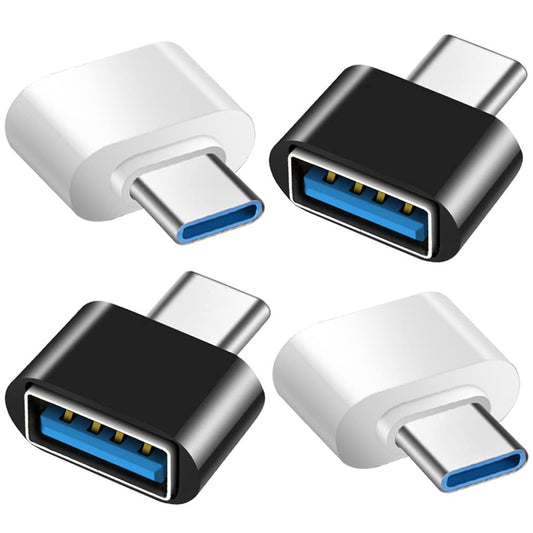 USB C to USB Adapter 4 Pack, USB Female to Type C Male OTG Adaptor, USB C Adapter Compatible with MacBook Pro, Samsung Galaxy, Phones, Laptops…