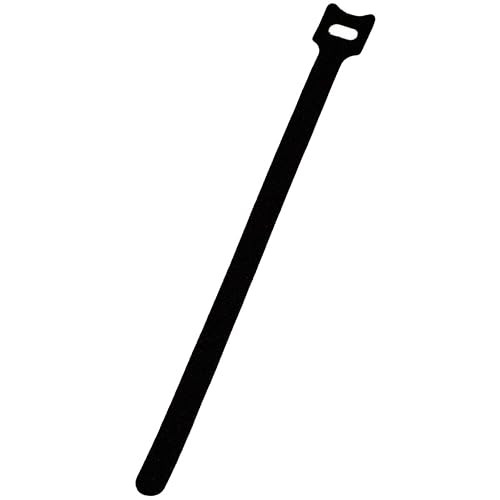NavePoint 10 Inch Hook and Loop Reusable Strap Cable Cord Wire Ties 50 Pack Black