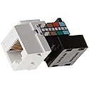 Leviton Category 5 QuickPort Connector, CAT 5, 41108-RW5, White