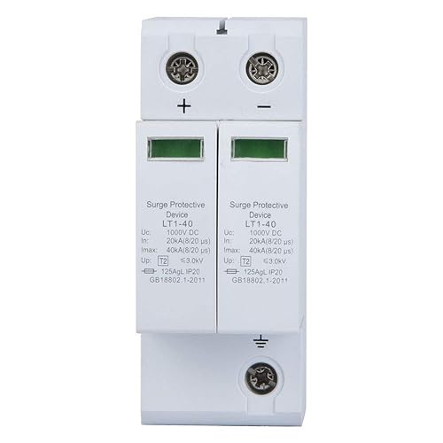 Voltage Arrester Device, 2P Protective Device DC Photovoltaic Protector Low-Voltage Arrester 3.0KV (2P40KA)