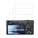Gomass Screen Protector for Sony Alpha A6600 A6400 A6300 A6100 A6000 A5000 NEX-7 NEX-6, 0.3mm 9H Hardness Tempered Glass 3 Pack