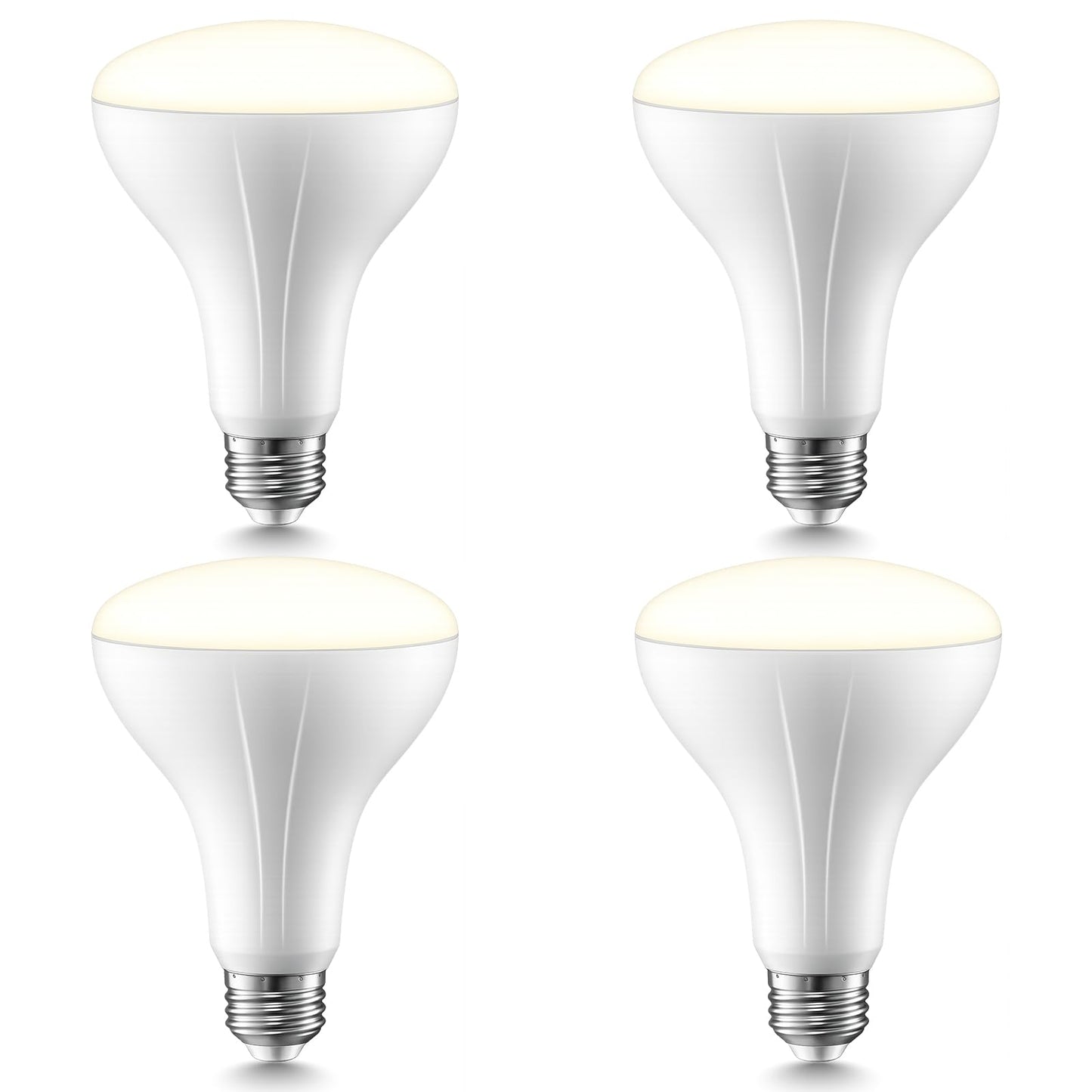 BR30 LED Light Bulb 4PK, 9W=65W, 650LM, 2700K Soft White, CRI90, Non-Dim