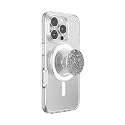PopSockets Phone Grip for MagSafe, Magnetic Holder, Phone Stand, Silver - Confetti Foil Silver