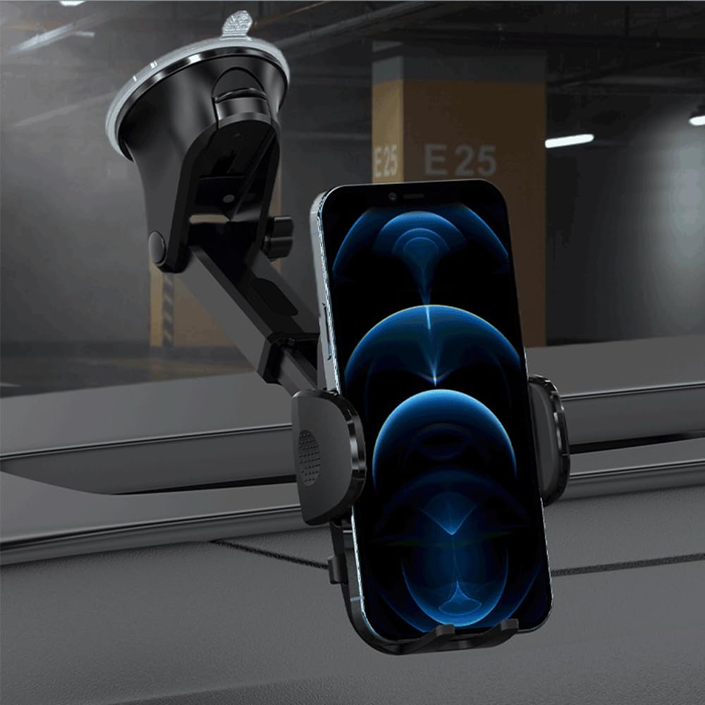 Deear Car Phone Holder Mount Cell Phone Automobile Cradles 3-in-1 Phone Mount Hands Free for Car Dashboard Windshield Air Vent Universal for iPhone