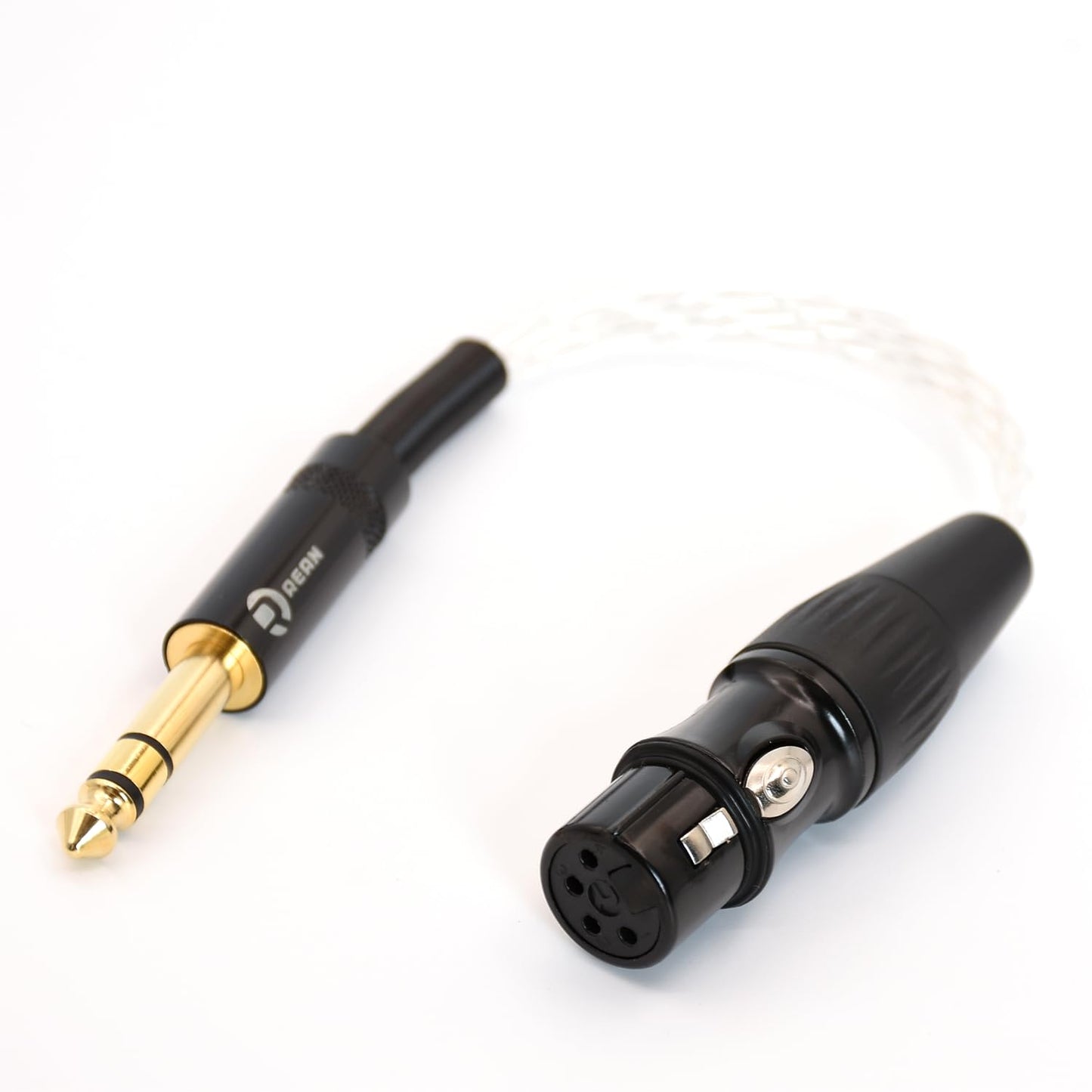 GAGACOCC 8 Cores Braid Pcocc Silver Plated 1/4 Male 6.35MM XLR 4 Pin Female Balanced Audio Cable