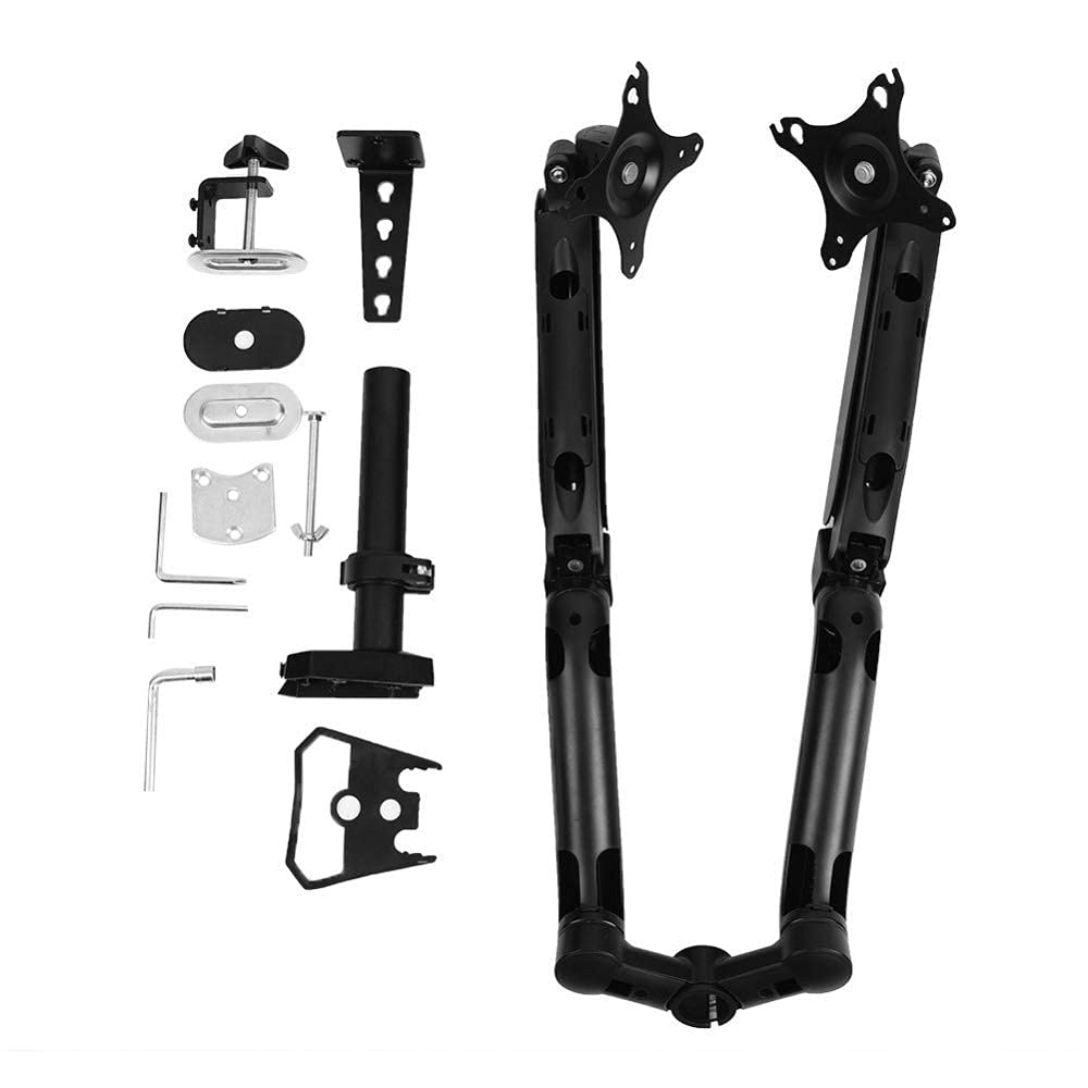Dual Monitor for Desk, Dual Monitor Stand For Desk, Adjustable Arms for 2 Monitors, Computer Adjustable Double Mount, Ergonomic Home Office Supplies
