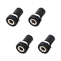 Ximimark 4pcs 3.5mm Audio Video Connector with Nut - Black