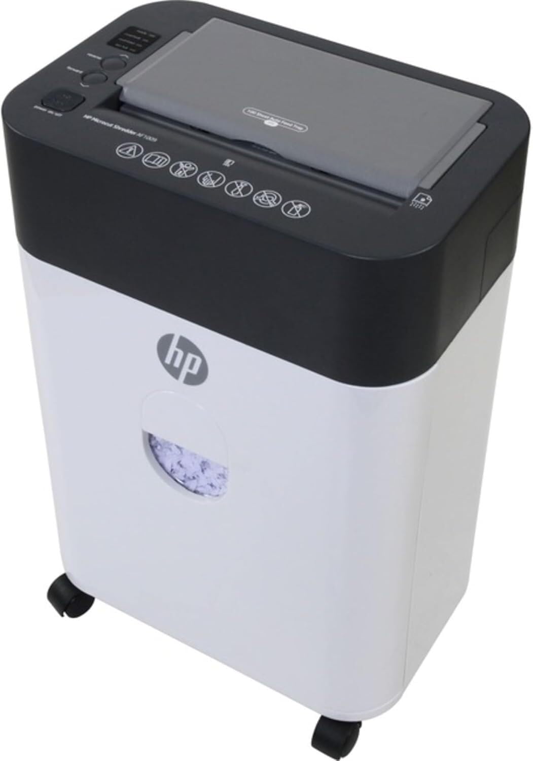 HP - Paper Shredder Micro Cut, 100-Sheet Auto Feed, Shreds Credit Cards & Staples, Heavy Duty Paper Shredder for Home Use with 4.5 Gallon Basket