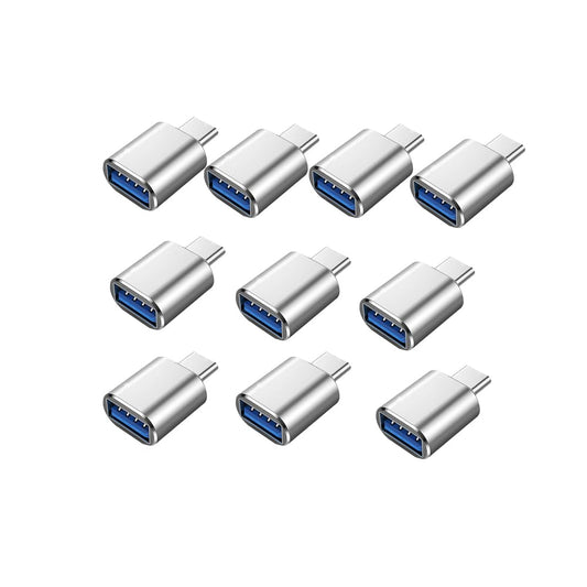 MINCHEN Type C Male to USB3.0 Adapter 10 Pack, USB Female to USB C Male Converter, USB Type C Connector Charge & Data Sync for Laptop Car Charger…