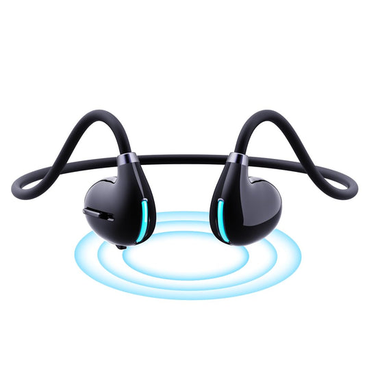IHAO Open Ear Earbuds Air Conduction Headset Wireless Bluetooth Sport Headphones with Mic Earphone Lightweight Painless Wearing Sweatproof Earpiece…