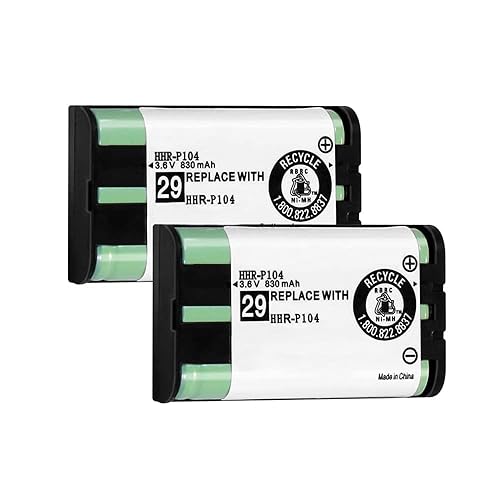 Triangle Power 2PACK Cordless Phone HHR-P104 3.6V 830mAh NI-MH AAA Rechargeable Battery for Panasonic Replacement Battery