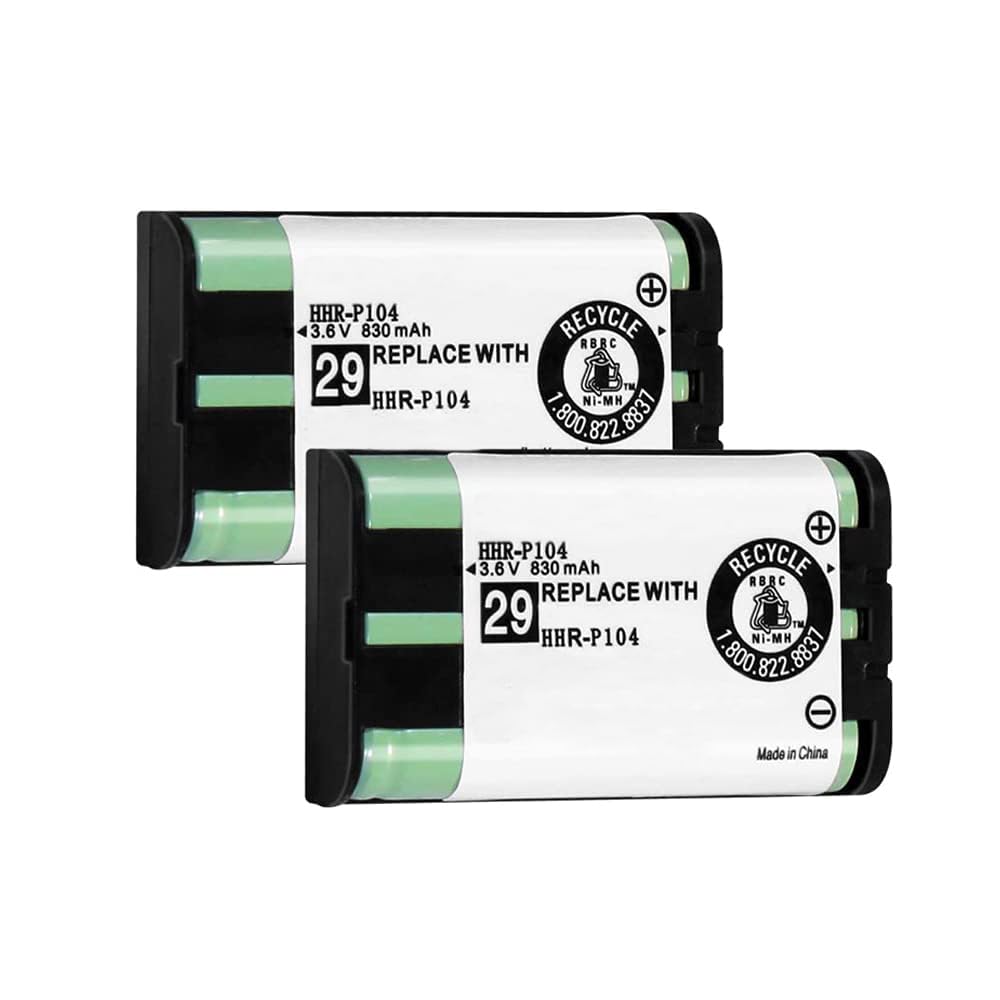 Triangle Power 2PACK Cordless Phone HHR-P104 3.6V 830mAh NI-MH AAA Rechargeable Battery for Panasonic Replacement Battery
