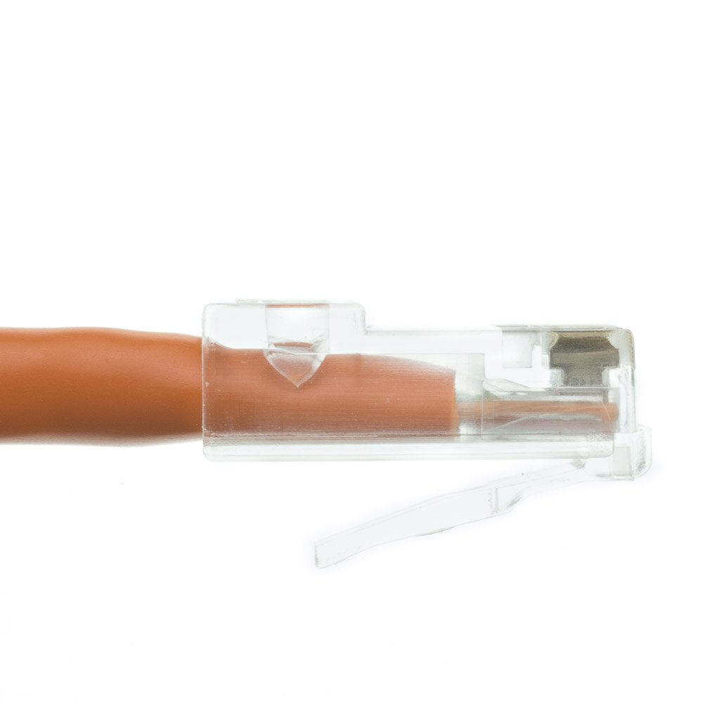 CableWholesale Cat6 UTP Ethernet Cable, Bootless, PoE, 14 ft, Orange