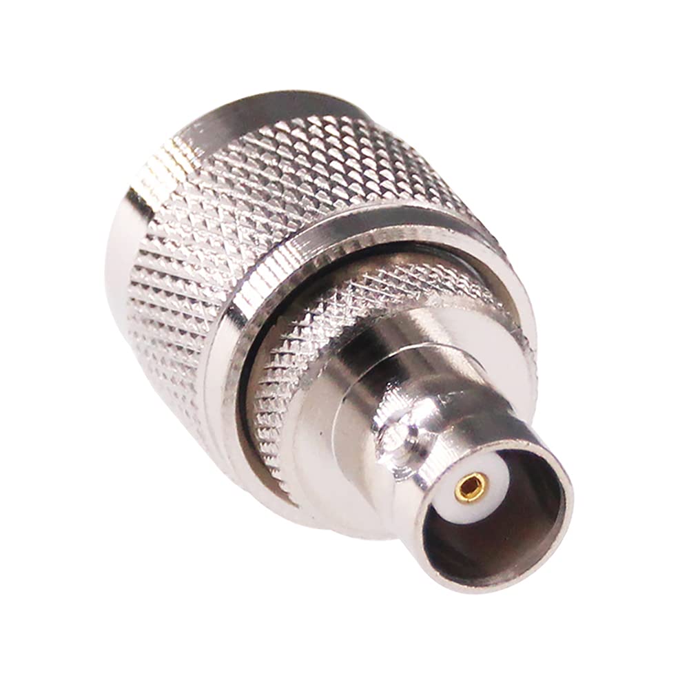 RFaha 2pcs UHF Male PL259 PL-259 to BNC Female RF Coax Adapter UHF to BNC Coaxial Connector(F50-2)