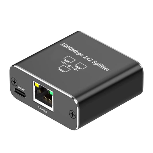 awakentti Ethernet Splitter High Speed, 1000Mbps 1x2 Splitter [2 Devices Simultaneous Networking], Gigabit Internet Splitter with USB Power Cable
