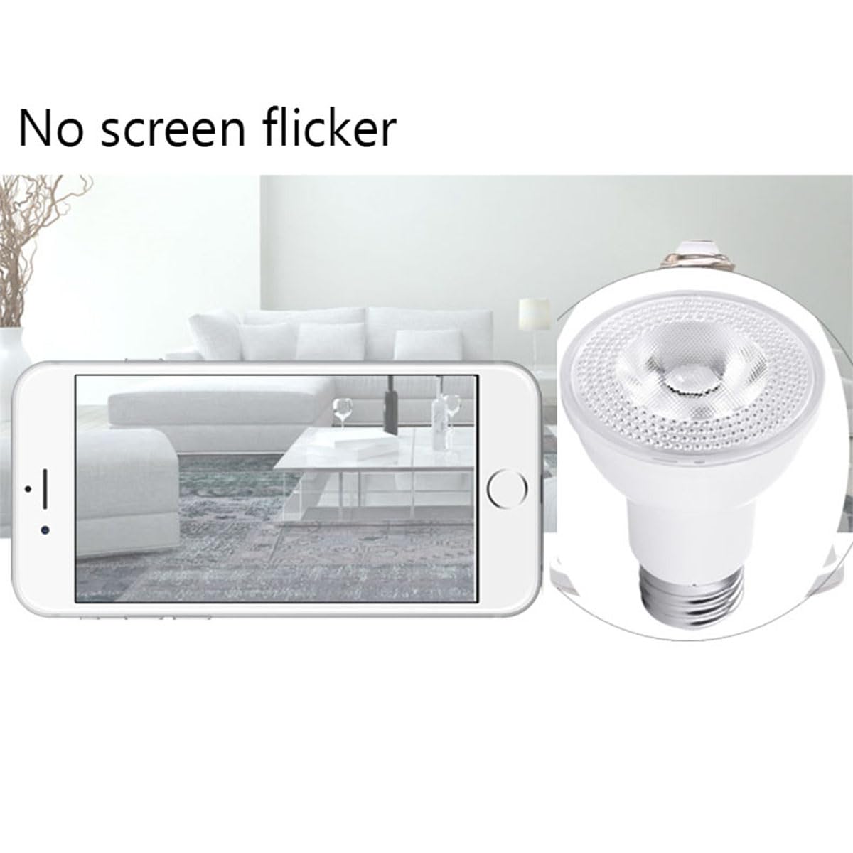 yayutelight PAR20 LED Bulbs, 4000K Cool White Flood Light CRI90 50W Equivalent 7W, Dimmable, 550 Lumens, E26 Base (4)