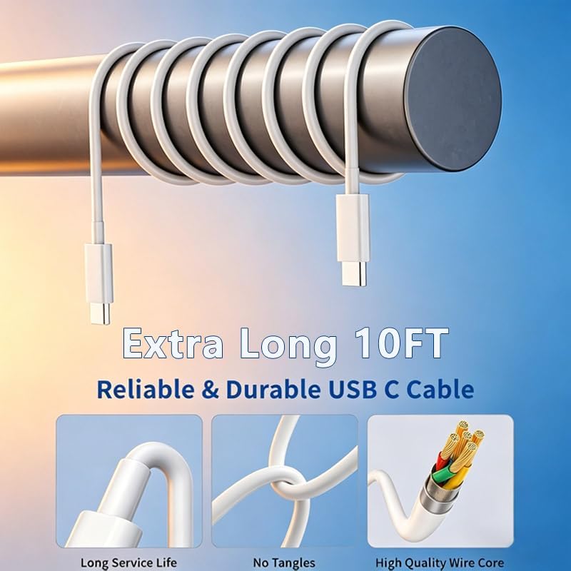 iPad Charger Fast Charging,[Apple MFi Certified]40W Fast USB C Charger Block 10FT USB C to C Cable Cord for iPad Pro 13/12.9/11 inch,iPad A16
