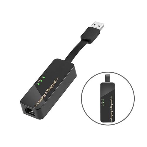 SIIG Foldable USB 3.0 to Ethernet Adapter, 10/100/1000 Mbps Gigabit Ethernet LAN RJ45, Supports Windows 10/8/7, Mac OS X 10.16 to 10.6 - Black