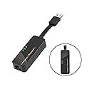 SIIG Foldable USB 3.0 to Ethernet Adapter, 10/100/1000 Mbps Gigabit Ethernet LAN RJ45, Supports Windows 10/8/7, Mac OS X 10.16 to 10.6 - Black