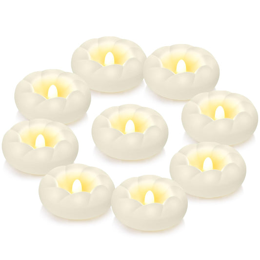PUNPUBA 36pack Flameless Led Floating Candles, 3” Plastic Tealights Battery Operated Flickering 100+ Hour Waterproof for Cylinder Vases, Centerpieces