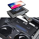 ZChan Wireless Car Charger Fit for BM-W X3/ X4 2023-2019 15W Wireless Charging Panel,QC3.0 Charging Port,for Multiple Phones Owner,Car Charger Mount