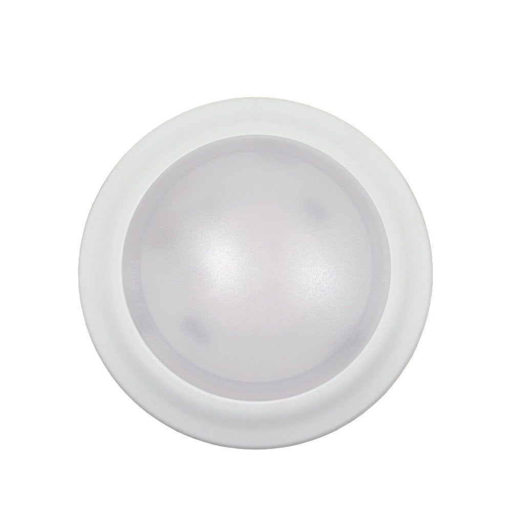 Jesco Lighting CM405M-27wH 2700K LED Low Profile Ceiling Fixture ADA Sconce/Retrofit with Polycarbonate Shade, White, 6"