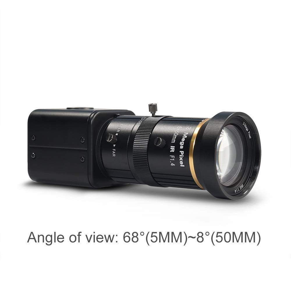MOKOSE SDI Camera, HD-SDI 2 MP 1080P HD Digital CCTV Security Camera, 1/2.8 High Sensitivity Sensor CMOS with 5-50mm Manual Varifocal HD Lens