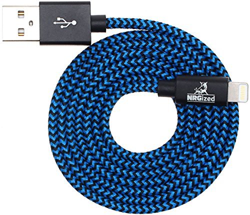 NRGPower Premium 3ft Nylon Braided USB Cable with Lightning Connector [Apple MFi Certified] for iPhone 6s Plus / 6 Plus, iPad Pro, Air 2 and More…