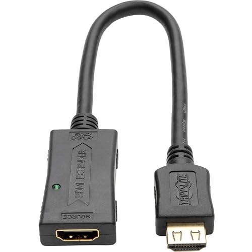 Tripp Lite HDMI Extender Equalizer, Active Repeater for Video and Audio 1920x1200,1080p at 24Hz (HDMI M/F) 1-ft.(B123-001)