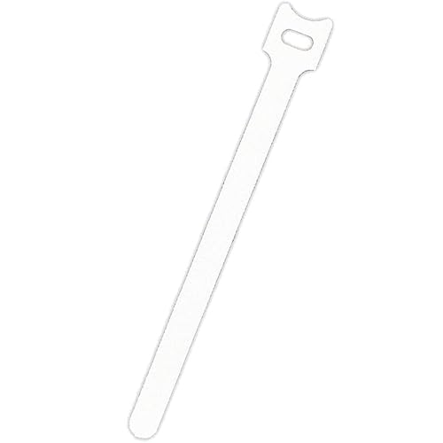 NavePoint 10 Inch Hook and Loop Reusable Strap Cable Cord Wire Ties 25 Pack White