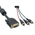 CableLeader HD15 Male to RCA Male X 3 Gold 10FT Black