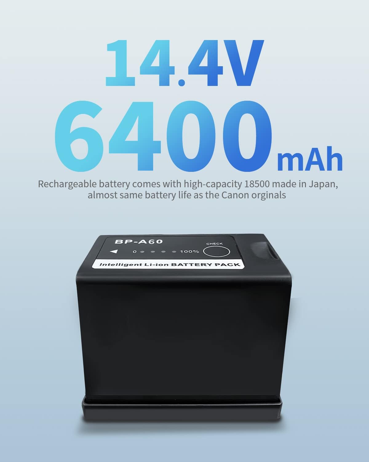 BolidTec Fully Decoded Replacement Battery for Canon BP-A60 Compatible with EOS C200,EOS C70,C200B,C220B,EOS C300 Mark II,C300 MK III,C500 Mark