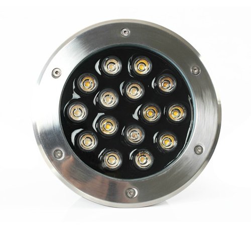 LUMINTURS 15W AC 120V LED RGB Color Change Outdoor Exterior Buried Spot Light Fixture Underground Flood Lamp Waterproof IP65
