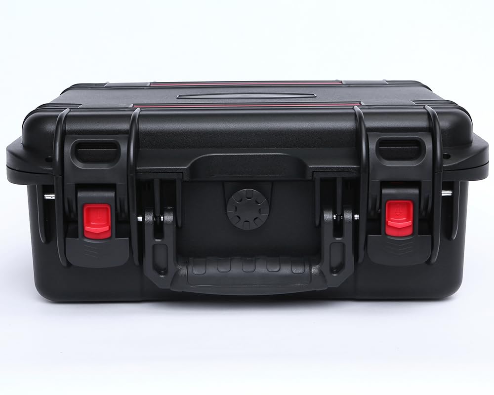 AxiGear 15in Waterproof Hard Case with DIY Customizable Foam Insert (13.5 x 10 x 6in Interior)