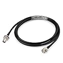 Bingfu BNC Male to Female Bulkhead Mount RG58 Coax Jumper Cable 2m 6.5 feet for Wireless Microphone System Receiver Amateur Mobile CB Radio UHF VHF