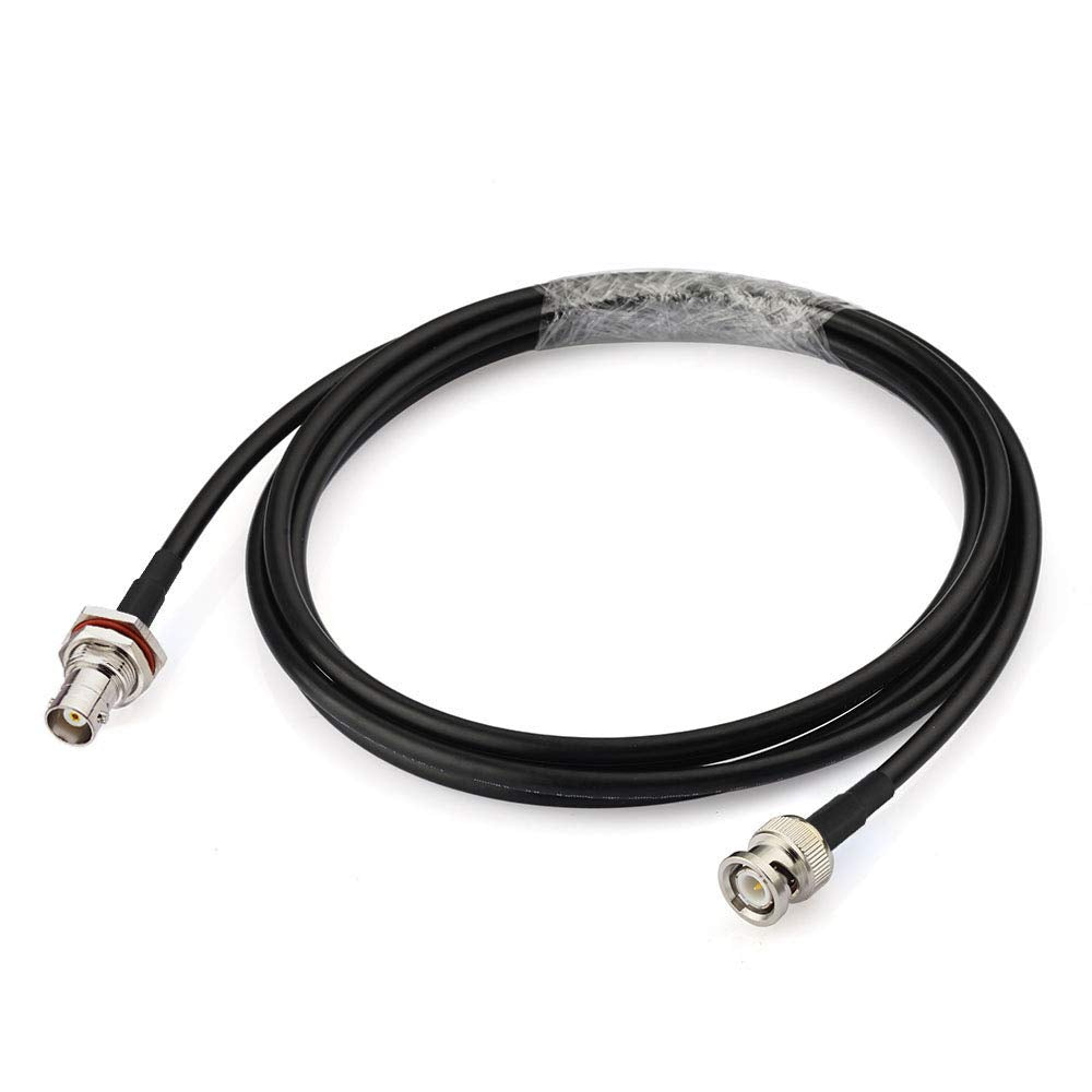 Bingfu BNC Male to Female Bulkhead Mount RG58 Coax Jumper Cable 2m 6.5 feet for Wireless Microphone System Receiver Amateur Mobile CB Radio UHF VHF