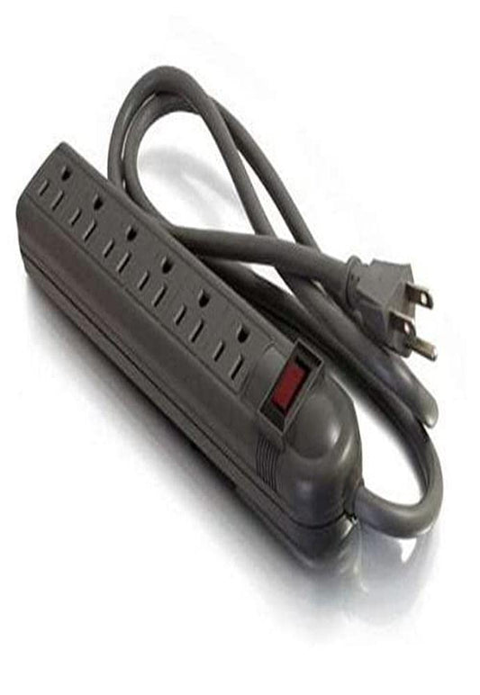 C2G Legrand 6 Outlet Power Strip with Surge Protector, Black Surge Suppressor Power Strip, 125 Volt Power Strip Surge Protector, 1 Count, C2G 29300