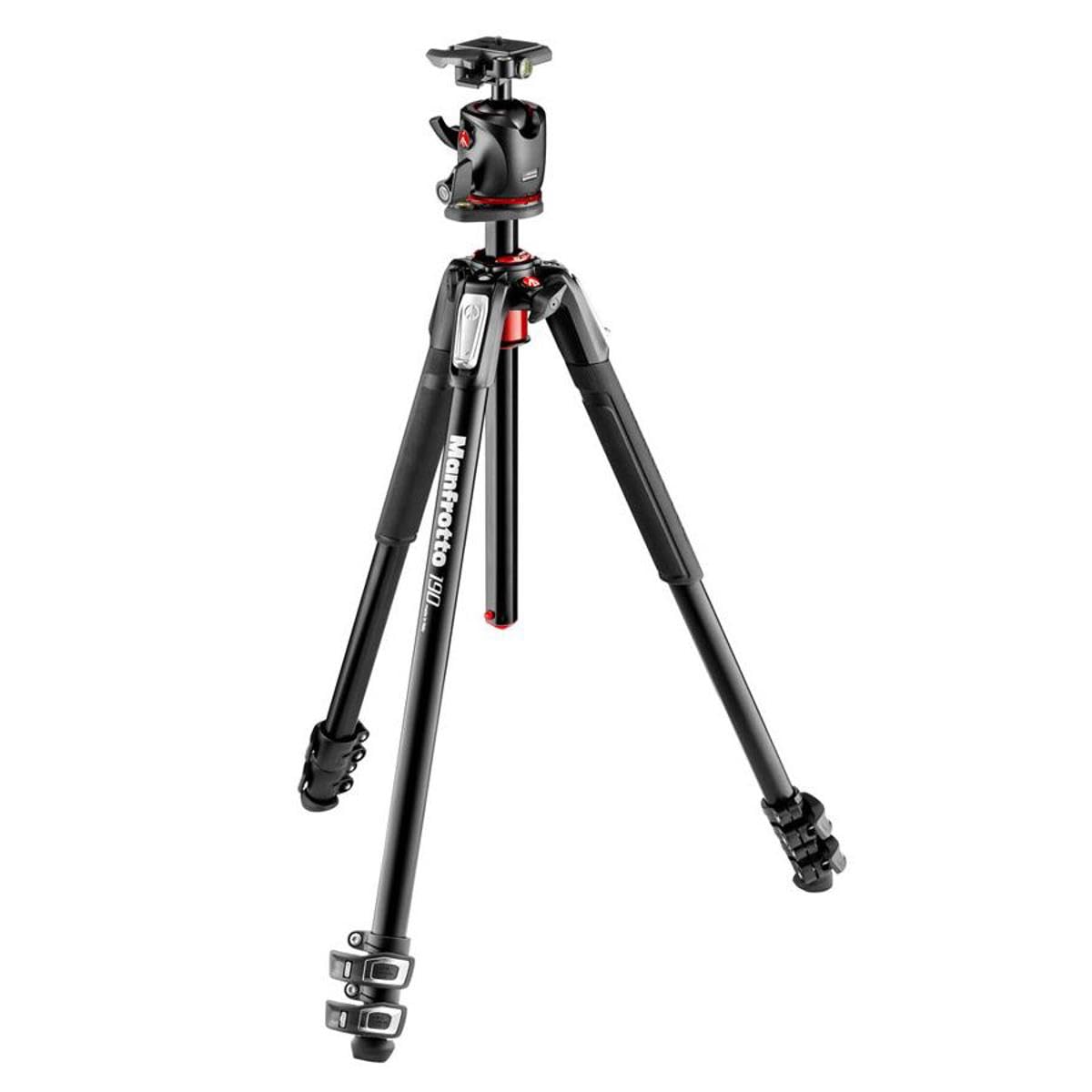 Manfrotto 190XPRO Aluminum 3-Section Tripod Kit with Ball Head (MK190XPRO3-BHQ2)