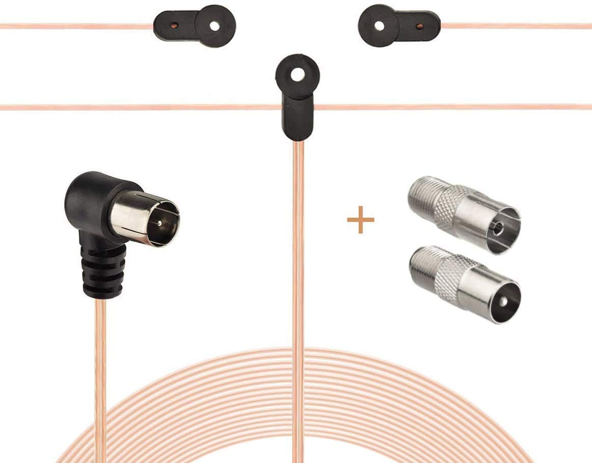 Bingfu FM Radio Dipole Antenna 75 Ohm Indoor AM Loop Antenna for Pioneer Onkyo Yamaha Marantz Indoor Bluetooth Home Stereo Receiver AV Audio Video