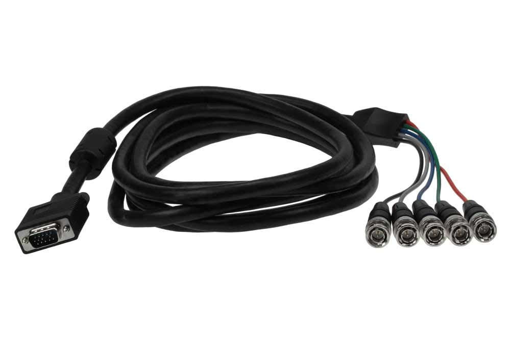 SF Cable, 10ft HD15 VGA Male to 5 BNC Male Cable